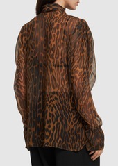 Nina Ricci Printed Muslin Flared Cuff Shirt