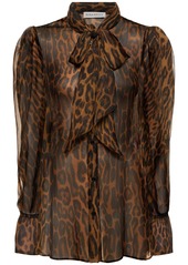 Nina Ricci Printed Muslin Flared Cuff Shirt