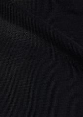 Nina Ricci Sheer Knit Long Sleeve Midi Dress