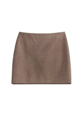Nina Ricci Wool Blend Houndstooth Mini Skirt
