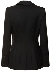 Nina Ricci Wool Gabardine Single Breasted Blazer