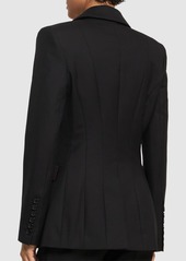 Nina Ricci Wool Gabardine Single Breasted Blazer