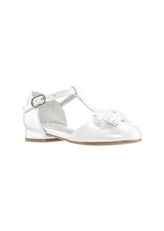 Nina Noemy Glitter Bow Dress Shoe in White Patent at Nordstrom
