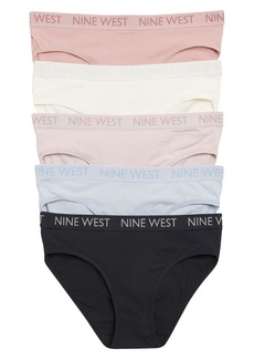 Nine West Assorted 5-Pack Bikinis in Pale Mauve /Gray Dawn /Egret at Nordstrom Rack