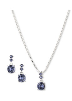 Nine West Boxed Necklace and Earring Set - Silver-tone