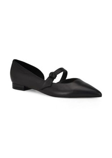 Nine West Luso Mary Jane Half D'Orsay Pointed Toe Flat