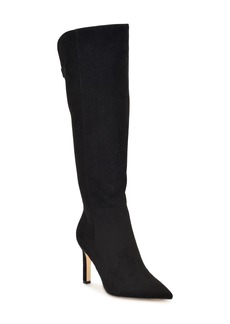 Nine West Nols Pointed Toe Boot in Black Faux Suede at Nordstrom Rack