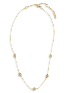 Nine West Pavé Ball Collar Necklace in Gold/Crystal at Nordstrom Rack