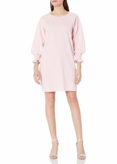 Nine West Women 3/4 Crepe with Smocking at Sleeve  L