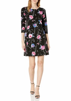 NINE WEST Women's 3/4 Sleeve Swing Dress