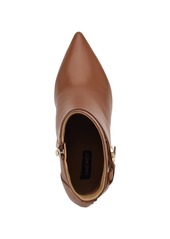 Nine West Women's Ansell Pointy Toe Dress Booties - Light Brown Leather