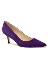 Nine West Women's Arlene Kitten Heel Pointy Toe Pumps - Burgundy Suede