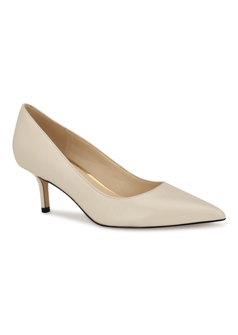 Nine West Women's Arlene Kitten Heel Pointy Toe Pumps - Ivory