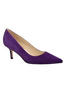 Nine West Women's Arlene Pump Dark Purple Suede 02