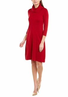 NINE WEST Women's Cowl Neck Fit and Flare Knit Dress