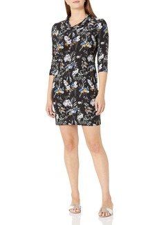 NINE WEST Women's Draped Neckline Dress