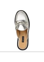 Nine West Women's Duntal Slip-On Round Toe Casual Loafer Mules - Silver