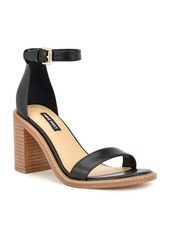 Nine West Women's Erla Ankle Strap Block Heel Dress Sandals - Cognac