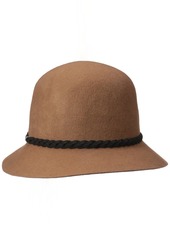 NINE WEST Women's Felt Cloche Hat with Braid Detail
