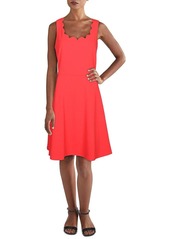 NINE WEST Women's Fit & Flare Dress with Scalloped Neckline