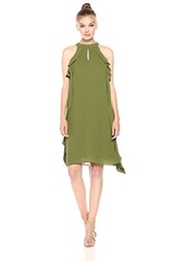 NINE WEST Women's Flared Dress with Cascading Top Layer