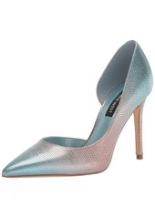 Nine West Women's FOLOWE Pump Blue+Pewter 41