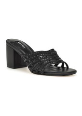 Nine West Women's Frisky Slip-On Embellished Dress Sandals - Black