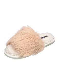 Nine West Women's Fuzzy Slide - Tan