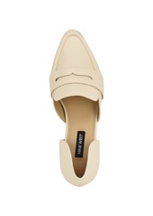 Nine West Women's Gorel D'Orsay Pointy Toe Dress Flat Loafers - Cream - Faux Leather