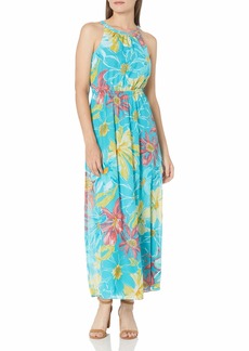 NINE WEST Women's Halter Neck Maxi Dress