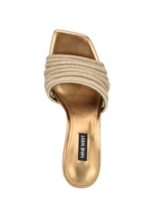 Nine West Women's Harbor Embellished Slip-On Dress Sandals - Light Natural