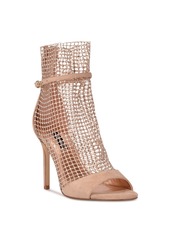 Nine West Women's Imery Mesh Peep Toe Booties - Light Natural