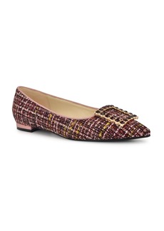 Nine West Women's Jesikes Slip-on Pointy Toe Dress Flats - Pink Tweed Multi