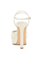 Nine West Women's Legacy Bridal Platform Stiletto Dress Sandals - Ivory Satin