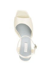 Nine West Women's Legacy Bridal Platform Stiletto Dress Sandals - Ivory Satin