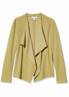 Nine West Women's Long Sleeve Solid Soft Crepe Jacket