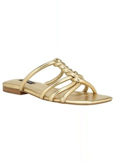 Nine West Women's MAKEE Flat Sandal Gold 10