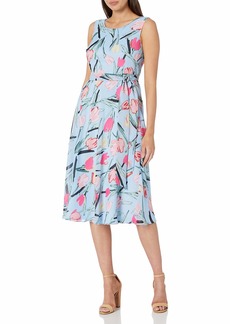 NINE WEST Women's Sash Waist Dress