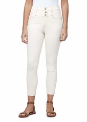 NINE WEST Women's Misses Sophia High Rise Skinny Ankle Length Jean Antique White-Exposed Button Fly