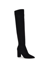 Nine West Women's Miykah Pointy Toe Over the Knee Boots - Black