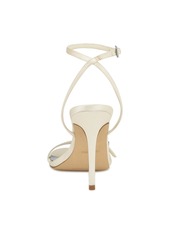 Nine West Women's Moras Bridal Stiletto Dress Sandals - Ivory Satin