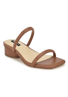 Nine West Women's Morella Square Toe Slip-On Dress Sandals - Pecan