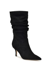 Nine West Women's Mycki Pointy Toe Ruched Dress Boots - Black