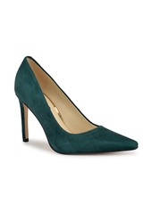 Nine West Women's Oraye Slip On Stiletto Heel Dress Pumps - Blue Suede