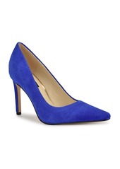 Nine West Women's Oraye Slip On Stiletto Heel Dress Pumps - Blue Suede