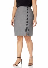 NINE WEST Women's Plus Size Melange Midi Skirt with Detailing  W