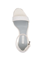 Nine West Women's Pruce Bridal Ankle Strap Block Heel Sandals - Pearl Glitter