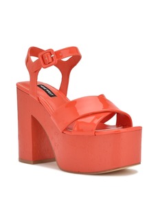 Nine West Women's Rilay Ankle Strap Platform Dress Sandals - Pink
