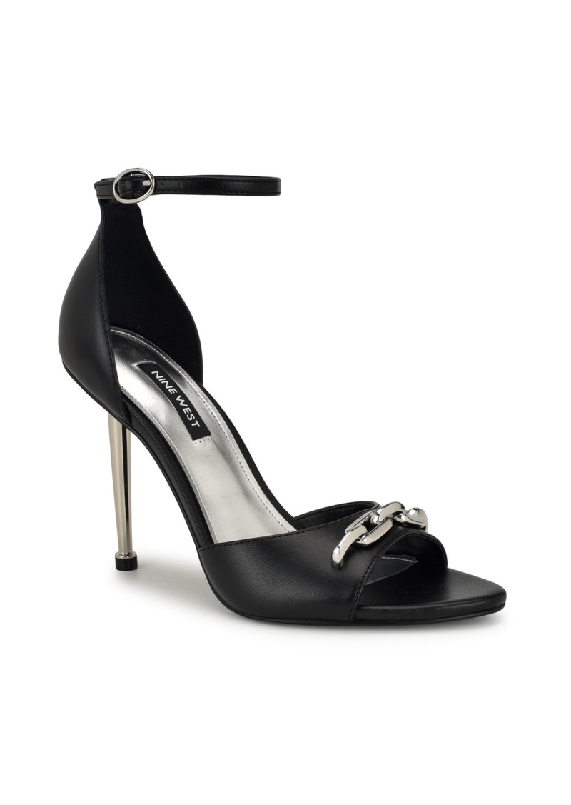 Nine West Women's Rittz Stiletto Heel Open Toe Dress Sandals - Black