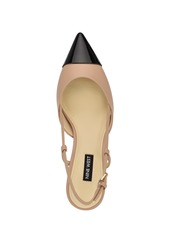 Nine West Women's Rizzy Pointy Toe Slingback Dress Pumps - Lt Natural